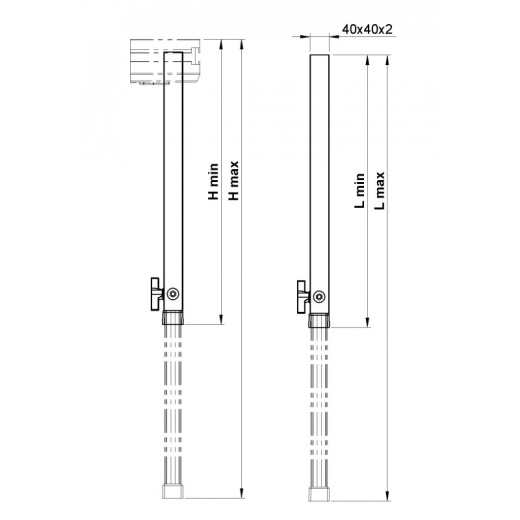 TLL телескопические ноги 40×40
